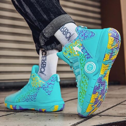 Basketball Shoes for Boys and Girls, Walking Running Shoes Breathable Comfortable Boys Sneakers for Little and Big Kids in Kuwait