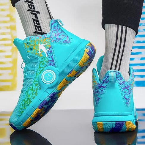 Basketball Shoes for Boys and Girls, Walking Running Shoes Breathable Comfortable Boys Sneakers for Little and Big Kids in Kuwait