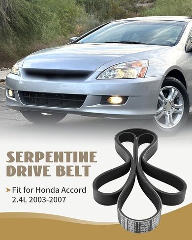Serpentine Drive Belt Fit for Honda Accord 2.4L 2003 2004 2005 2006 2007, Serpentine Belt Tool Replacement 7PK1785, 38920-RAA-A03, 38920RAAA03 in Saudi Arabia