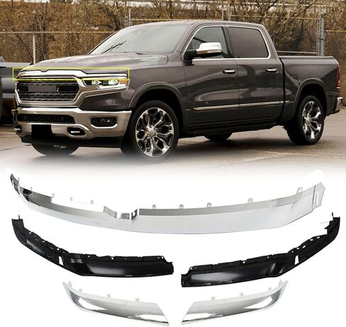 الشبكة الأمامية الشريحة الصلبة الصلبة البلاستيكية مع استبدال الأقواس لعام 2019-2022 RAM 1500 in Saudi Arabia