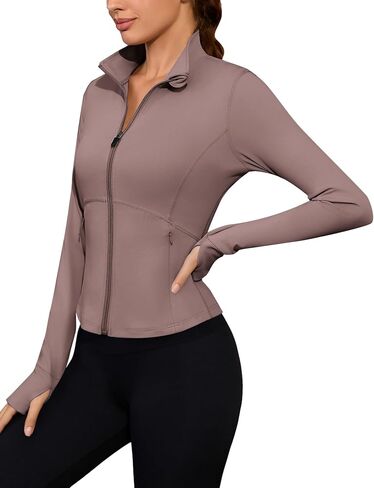 Avoogue Women خفيفة الوزن سترة نشطة كاملة zip تجريب يدير اليوغا ألعاب رياضية رياضية مع جيوب in Kuwait