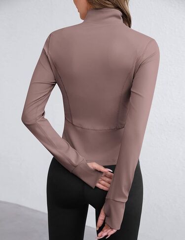 Avoogue Women خفيفة الوزن سترة نشطة كاملة zip تجريب يدير اليوغا ألعاب رياضية رياضية مع جيوب in Kuwait