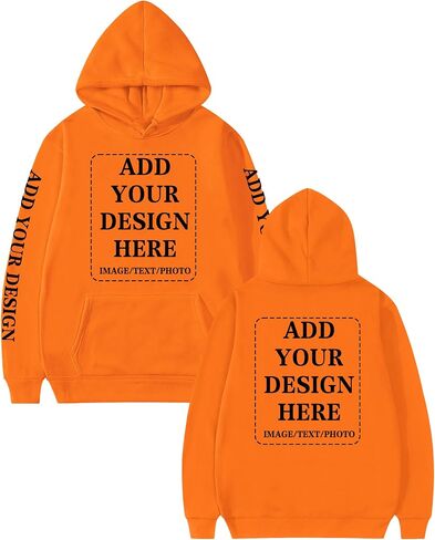 Custom Hoodie for Men Women Design Your Own Personalized Image Text Logo Fleece Sweatshirt in Kuwait