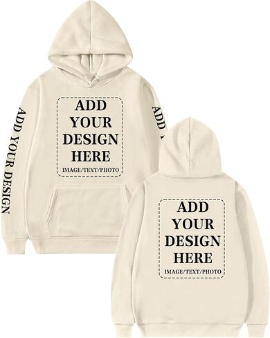 Custom Hoodie for Men Women Design Your Own Personalized Image Text Logo Fleece Sweatshirt in Kuwait
