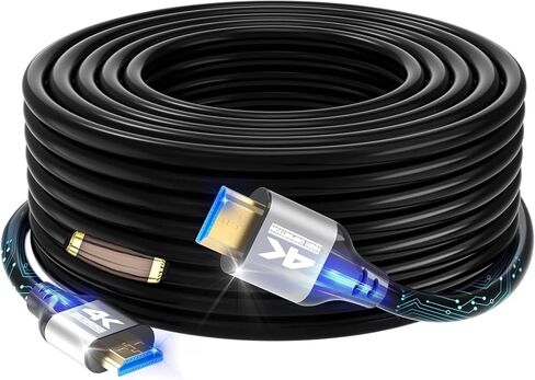 4K HDMI Cable 50 FT ، High Speed ​​HDMI 2.0 CORD ، دعم 4K@60Hz ، ARC ، HDR ، 3D ، Ethernet ، متوافق مع التلفزيون ، Blu-ray ، PS4/5 ، Projector ، Soundbar ، Sky ، PC ، الكمبيوتر المحمول in Saudi Arabia