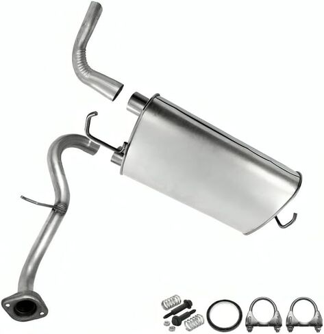 Northeastern Exhaust | Exhaust Rear Muffler, Tail Pipe and Extension Pipe Compatible for Toyota Matrix 2009-2013 1.8L | Pontiac Vibe 2009-2010 2.4L | Free Gasket, Clamps and Spring Bolt Kit Included in Saudi Arabia