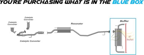 Northeastern Exhaust | Stainless Steel Rear Exhaust Muffler Compatible for Nissan Murano 2009-2014 3.5L | Free Gasket Included | Automotive Replacement Part in Saudi Arabia