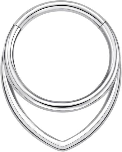 VOJO G23 Titanium 16G Teardrop Septum Ring Daith Piercing Earrings Jewelry Tragus Helix Nose Rings for Women in Kuwait