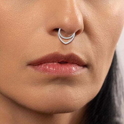 VOJO G23 Titanium 16G Teardrop Septum Ring Daith Piercing Earrings Jewelry Tragus Helix Nose Rings for Women in Kuwait