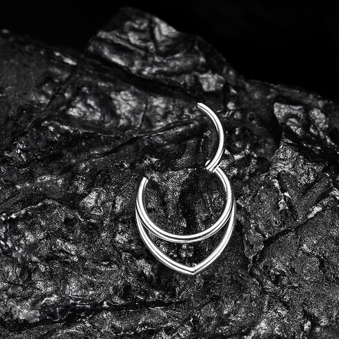 VOJO G23 Titanium 16G Teardrop Septum Ring Daith Piercing Earrings Jewelry Tragus Helix Nose Rings for Women in Kuwait