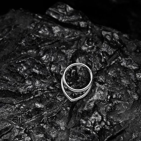 VOJO G23 Titanium 16G Teardrop Septum Ring Daith Piercing Earrings Jewelry Tragus Helix Nose Rings for Women in Kuwait