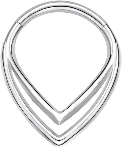 VOJO G23 Titanium 16G Teardrop Septum Ring Daith Piercing Earrings Jewelry Tragus Helix Nose Rings for Women in Kuwait