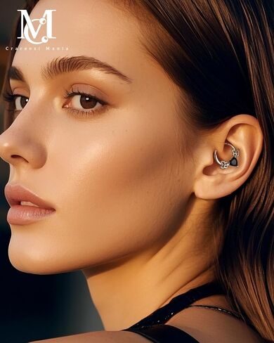CM Crareesi Mania Heart Septum Ring 16g الحاجز المجوهرات 316L من الفولاذ المقاوم للصدأ الفولاذ الفراشة in Saudi Arabia