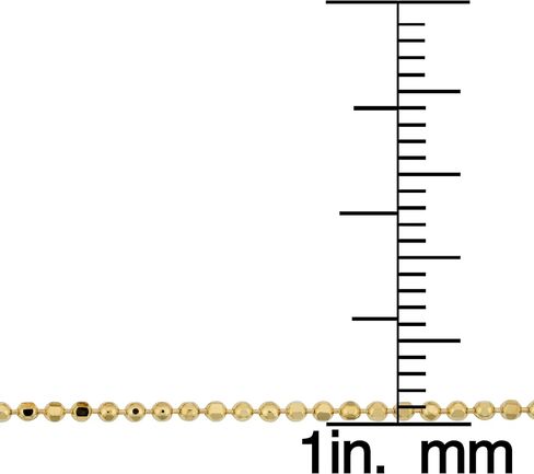 Kooljewelry 14k الذهب 1.15 مم قلادة سلسلة الكرة (الذهب الأصفر أو الذهب الأبيض) in Saudi Arabia