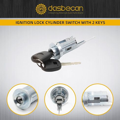 مجموعة أسطوانة قفل التبديل Dasbecan مع مفتاحين متوافقان مع لكزس تويوتا 4runner Avalon FJ Cruiser Land Cruiser Sequoia Solara Tundra 2001-2009 ، استبدل# 89703-33070 69052-34040 in Saudi Arabia