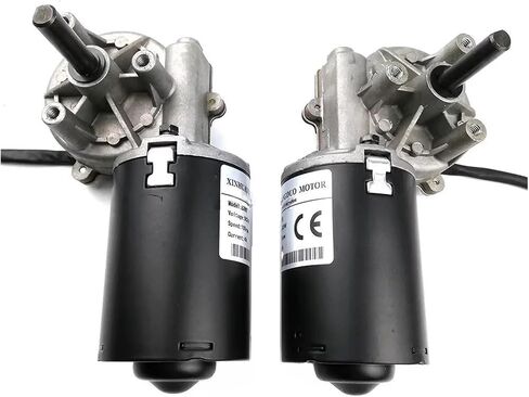 Gear Motor 24VDC High Torque Worm Gear Reducer Motor 30rpm 50rpm 100rpm Worm Gear Motor Wiper Barbecue Grill Rolling Shutter Door Motor(24V 50rpm,Axis Direction Left) in Kuwait