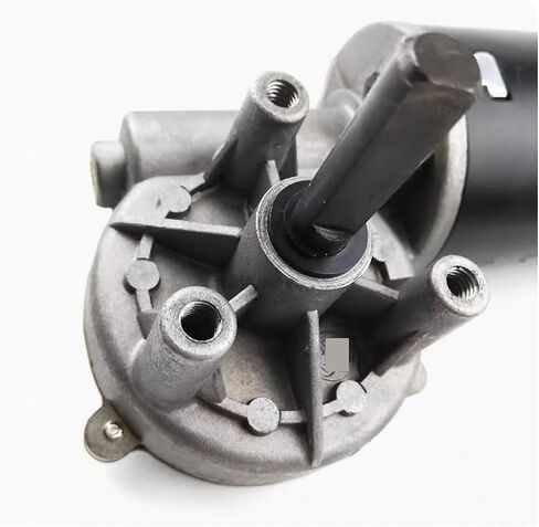 Gear Motor 24VDC High Torque Worm Gear Reducer Motor 30rpm 50rpm 100rpm Worm Gear Motor Wiper Barbecue Grill Rolling Shutter Door Motor(24V 50rpm,Axis Direction Left) in Kuwait