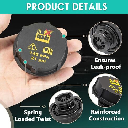 2 Pcs DG93-8101-AA Coolant Reservoir Caps Replacement for Ford Fiesta, Focus, Mondeo, Transit, Edge, F-150 & Lincoln Models in Saudi Arabia