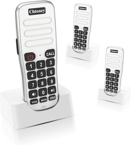Rechargeable Intercoms Wireless for Home Room to Room 5280 Feet Range 10 Channel, Wireless Intercom System for Home Business Office, Chtoocy Handheld Communication System Expandable (4 Packs, White) in Saudi Arabia