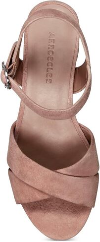 Aerosoles Women's Cosmos Heeled Sandal, Silver, 8 Wide in Saudi Arabia