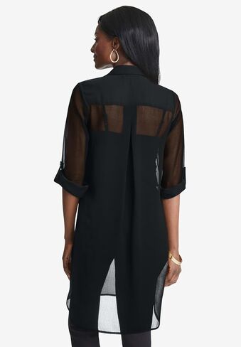 Jessica London Women's Plus Size Sheer Georgette Mega Tunic in Saudi Arabia