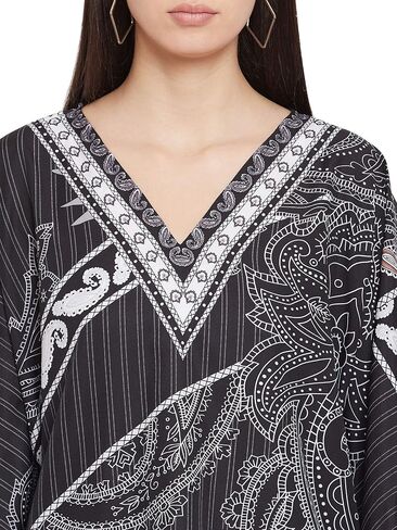 OUSSUM القصير القصير للنساء بالإضافة إلى الحجم KAFTAN TUNIC TOPS POLYESTER Summer Beach Clothing Mini Cover Ups Dress للسيدات in Kuwait
