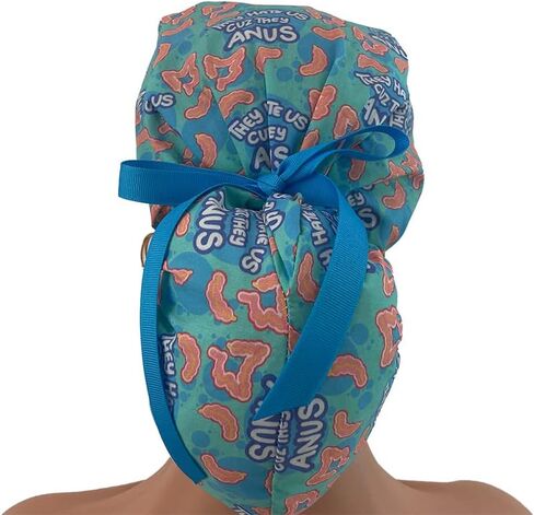 Ponytail Medical Scrub Cap. They Hate Us Because They Anus | Dr. Hats - Nurses Hats Black in Saudi Arabia