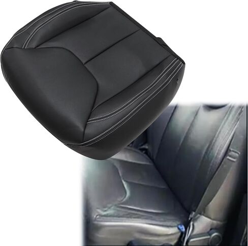 SecosAutoparts #X9 Black Front Driver Side Bottom Replacement Microfiber Leather Seat Cover Compatible with Jeep Wrangler Rubicon 2013 2014 2015 2016 2017 in Saudi Arabia