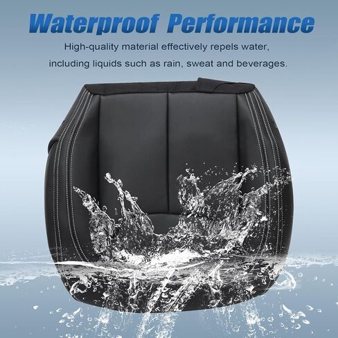 SecosAutoparts #X9 Black Front Driver Side Bottom Replacement Microfiber Leather Seat Cover Compatible with Jeep Wrangler Rubicon 2013 2014 2015 2016 2017 in Saudi Arabia