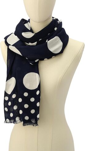 kate spade new york Women's Breezy Dot Viscose Oblong Scarf, Stylish & Lightweight Fashion Accessory in Kuwait