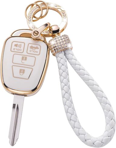 Gematay for Toyota Key Fob Cover Compatible with Corolla 2014 2015 2016 2017 2018 2019 Camry 2014-2017 Tacoma 2016-2018 Smart Key Protector in Kuwait