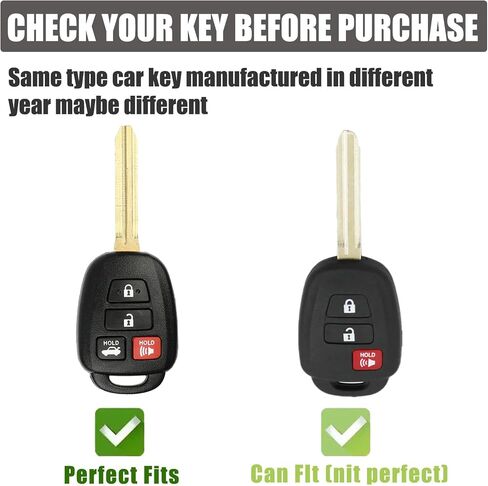 Gematay for Toyota Key Fob Cover Compatible with Corolla 2014 2015 2016 2017 2018 2019 Camry 2014-2017 Tacoma 2016-2018 Smart Key Protector in Kuwait