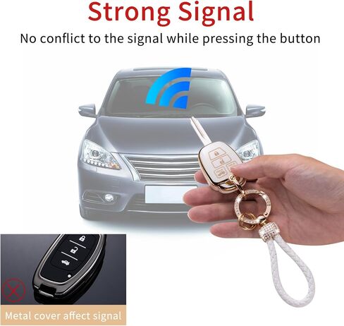 Gematay for Toyota Key Fob Cover Compatible with Corolla 2014 2015 2016 2017 2018 2019 Camry 2014-2017 Tacoma 2016-2018 Smart Key Protector in Kuwait
