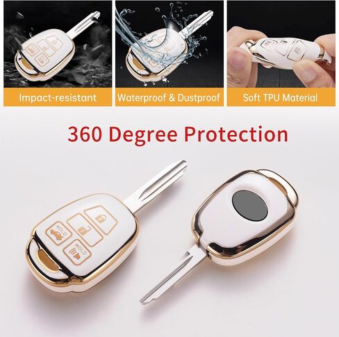 Gematay for Toyota Key Fob Cover Compatible with Corolla 2014 2015 2016 2017 2018 2019 Camry 2014-2017 Tacoma 2016-2018 Smart Key Protector in Kuwait