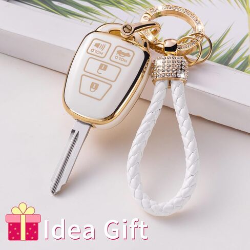Gematay for Toyota Key Fob Cover Compatible with Corolla 2014 2015 2016 2017 2018 2019 Camry 2014-2017 Tacoma 2016-2018 Smart Key Protector in Kuwait