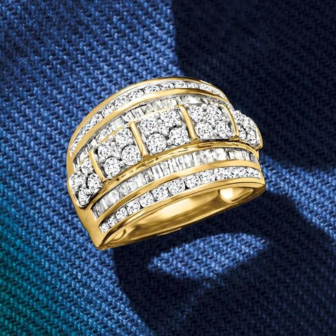 Ross-Simons 2.00 CT. T.W. الرغيف الفرعي وحلقة مستديرة من الدرج الماسي في الذهب 18 كيلو بايت على الجنيه الاسترليني in Saudi Arabia