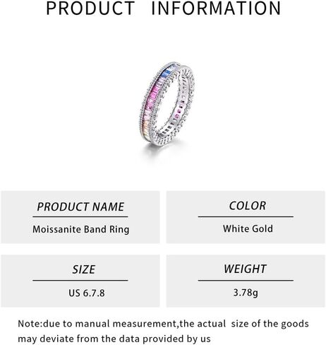 14K Solid Gold over S925 Rectangular Rainbow Moissanite Ring, Bold Statement Piece, Eye-Catching Gift for Modern Women in Saudi Arabia
