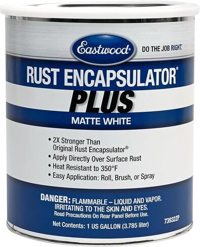 Eastwood Matte White Rust Encapsulator plus | طويلة الأمد دائمة الانتهاء 1 معطف الحد الأقصى للحماية الصدأ | مقاومة الحرارة تصل إلى 350 درجة فهرنهايت | غالون 1 حزمة in Saudi Arabia