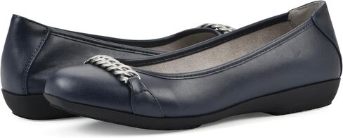 CLIFFS BY WHITE MOUNTAIN Charmed Women's Ballet Flat, Navy/Smooth, 8 M in Saudi Arabia