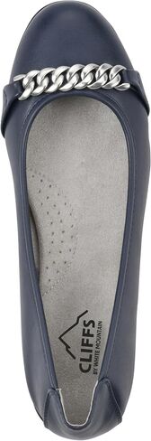CLIFFS BY WHITE MOUNTAIN Charmed Women's Ballet Flat, Navy/Smooth, 8 M in Saudi Arabia