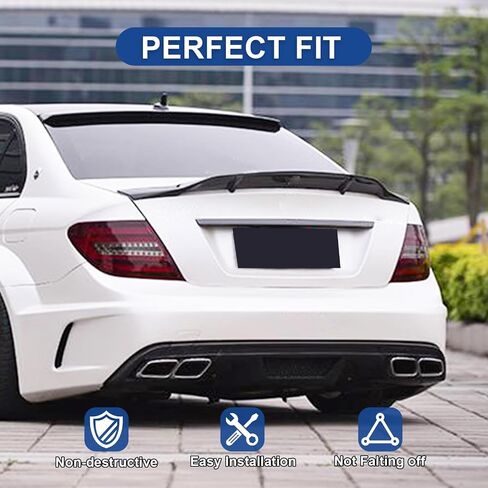 أجنحة سبويلر خلفية لسيارة Mercedes Benz S Class W222 Sedan (2014-2020) S450 S550 S560 S63 4 Door 2015 2016 2017 2018 2019 غطاء صندوق السيارة الخلفي، أسود لامع in Saudi Arabia