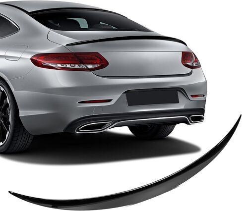 أجنحة سبويلر خلفية لسيارة Mercedes Benz S Class W222 Sedan (2014-2020) S450 S550 S560 S63 4 Door 2015 2016 2017 2018 2019 غطاء صندوق السيارة الخلفي، أسود لامع in Saudi Arabia