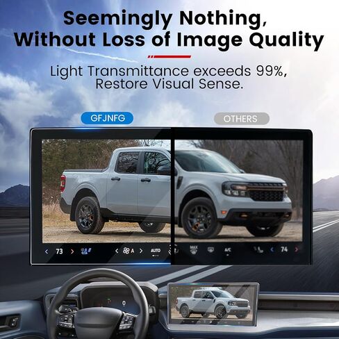 GFJNFG for 2022-2024 Ford Maverick Screen Protector 8 Inch Touchscreen 2024 Maverick Accessories 2023 2024 Ford Maverick XL/XLT/Lariat Tempered Glass Screen Protector Anti Scratch Fingerprints in Saudi Arabia