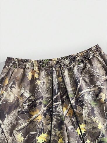شورت Soly Hux Men's Camo Shorts Maple Leaf Print Draphstring مرنة الصيف شورت الشارع in Saudi Arabia