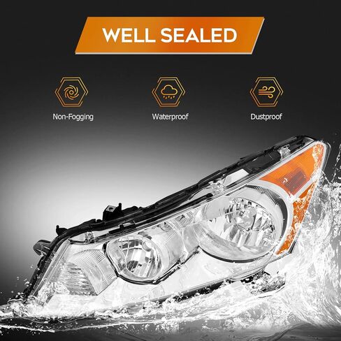 مجموعة المصباح في هوندا من أجل اتفاق 2008-2012 Chrome Housing Amber Reflector Clear Lens Driver و Massenger Side in Kuwait