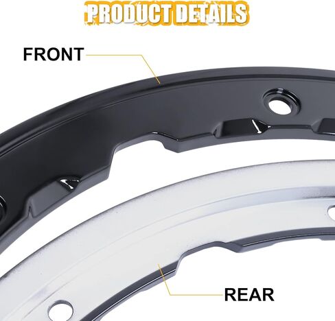 5X Bead Lock Wheel Trim Rings Red Kit Fit for 2021-2024 Ford Bronco Sasquatch Package Beauty Rings in Kuwait
