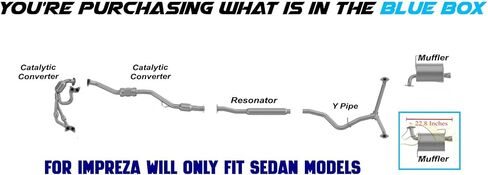 Northeastern Exhaust | Direct-Fit Driver Side Muffler Compatible for Subaru Forester 2009-2013 & Impreza 2008-2011 2.5L | Free Gasket Included | Automotive Replacement Part in Saudi Arabia