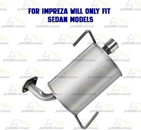 Northeastern Exhaust | Direct-Fit Driver Side Muffler Compatible for Subaru Forester 2009-2013 & Impreza 2008-2011 2.5L | Free Gasket Included | Automotive Replacement Part in Saudi Arabia