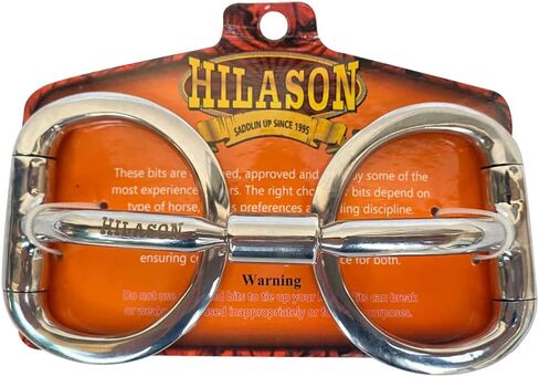 HILASON قطعة حصان مسطحة على شكل حلقة بيضاوية منخفضة المنفذ من النحاس مرصعة بالفولاذ المقاوم للصدأ | لقمة الحصان | لقم الحصان الغربية | لقم حصان المشي | لقمة تدريب الحصان | بت الخيول | بت للخيول in Kuwait