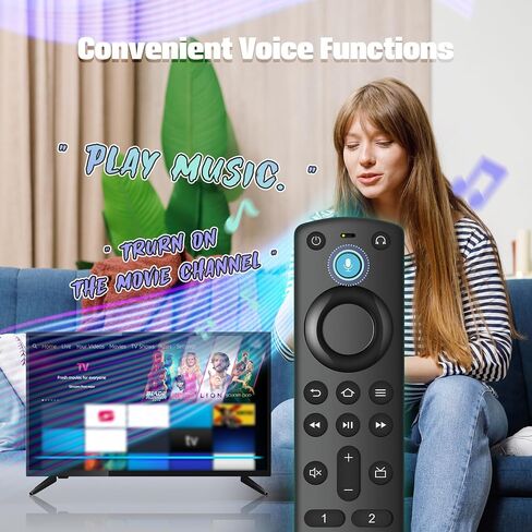Replacement Voice Remote Control L5B83H Fit for Fire AMZ 2nd Gen Smart TVs Cube and TV Stick, 1st Gen Smart TVs Cube, Smart TVs Stick 4K, Smart TVs Stick Lite, 3rd Gen Smart TVs in Saudi Arabia